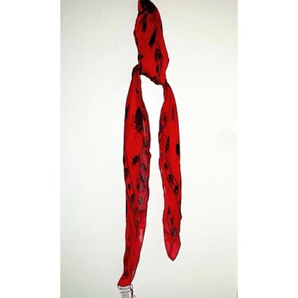 Authentic McQueen NWT Silk Skulls & Beatles Scarf/Wrap